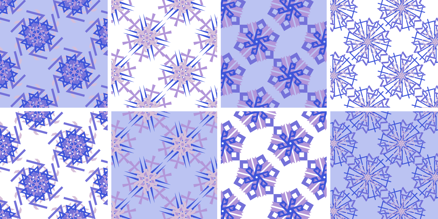 Ejemplo de fuente P22 Snowflakes Regular